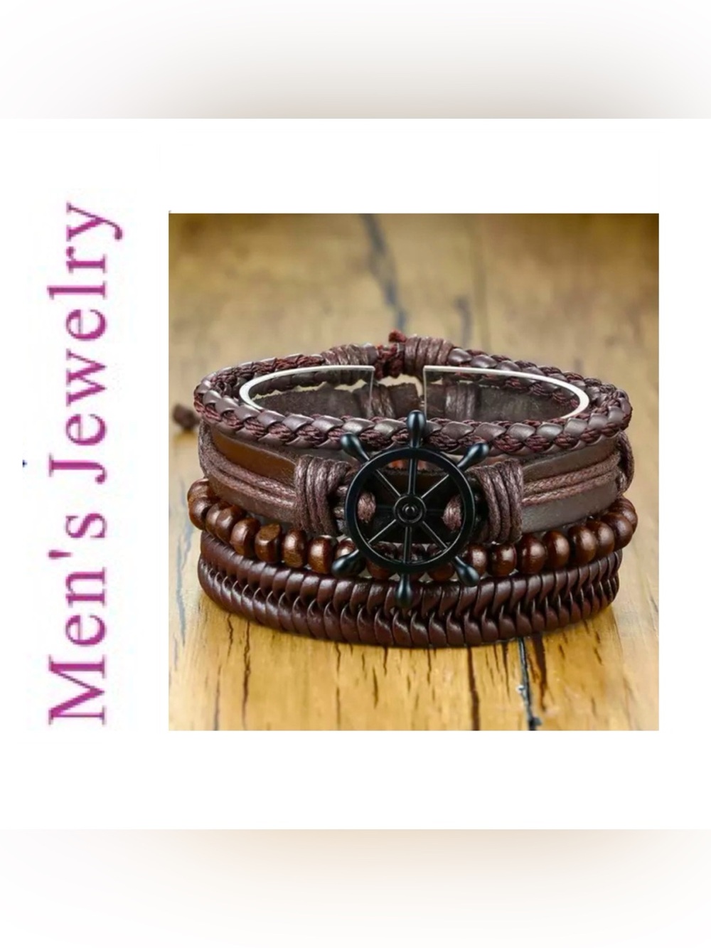 🌟🌟 Men’s Genuine Leather Bracelets